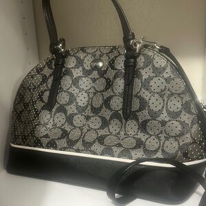 Coach Black and Gray Shoulder Bag